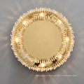 Golden ceiling canopy crystal pendant luxury ceiling lamp